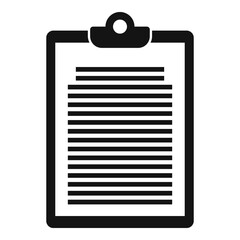 Poster - Summary icon. Simple illustration of summary vector icon for web design isolated on white background