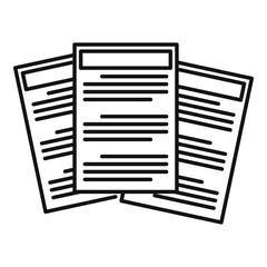 Poster - conclusion papers icon. outline conclusion papers vector icon for web design isolated on white backg
