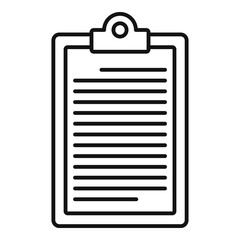 Poster - conclusion clipboard icon. outline conclusion clipboard vector icon for web design isolated on white