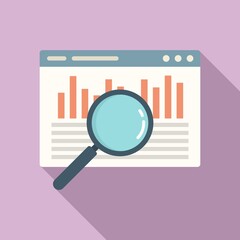 Poster - web audit icon. flat illustration of web audit vector icon for web design