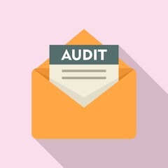 Poster - Audit mail icon. Flat illustration of audit mail vector icon for web design