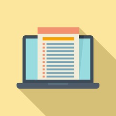 Poster - Laptop audit icon. Flat illustration of laptop audit vector icon for web design