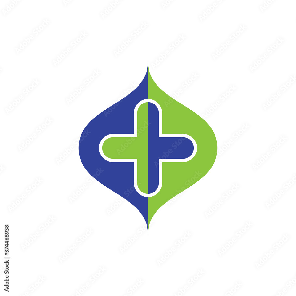 Plus medical logo design vector Stock Vector | Adobe Stock