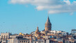 Istanbul, view of the Golden horn Bay and Galata tower