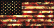 Grunge Flag Of USA. Grunge American Flag. Vintage National Flag USA.