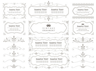 Wall Mural - vintage ornament set. borders and frames.