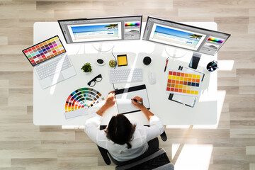 Poster - Graphic Designer Artist Working