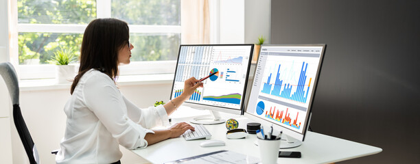Poster - Analyst Women Looking At KPI Data