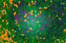 Green Mosaic Abstract Background With Dots
