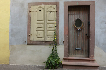 Canvas Print - Façade de maison en Alsace