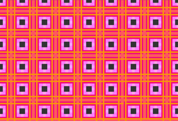 Poster - Seamless tartan plaid pattern in shades of pink ,red, orange for thumbnail ,blog, background .computer generated image