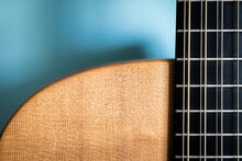 Close Up Of 12 String Guitar Neck And Body