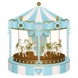 Baby shower carousel for baby boy