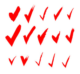 Poster - Checkmark collection. Simple elements for design and documents. Vector illustration. 