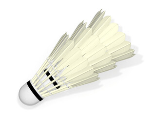 Stack of three badminton shuttlecock 3d rendering