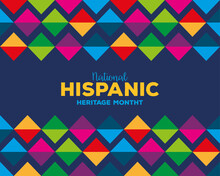 Colored Pattern Background Design, National Hispanic Heritage Month And Culture Theme Vector Illustration