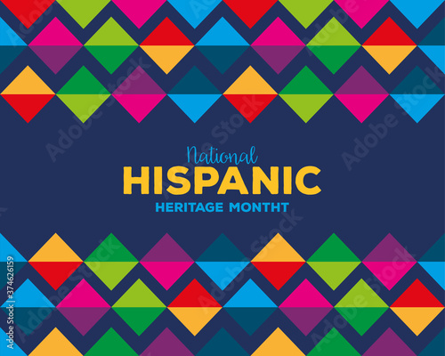 colored pattern background design, national hispanic heritage month and culture Tableau sur Toile