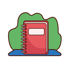 Poster - school red notebook vector design