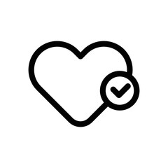 Poster - heart, love icon line vector eps