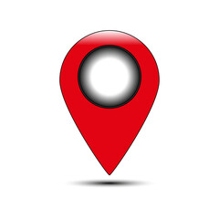 Poster - Mark for the map.  Mark of the place of arrival.  Mark to show the location of the object.  GPS tag.  Mark the required point.