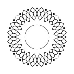 Poster - Isolated line mandala vector design