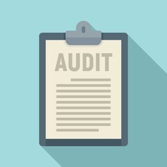 Poster - audit clipboard icon. flat illustration of audit clipboard vector icon for web design