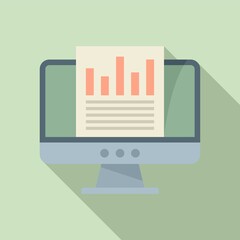 Poster - audit monitor icon. flat illustration of audit monitor vector icon for web design
