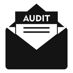 Poster - Audit mail icon. Simple illustration of audit mail vector icon for web design isolated on white background