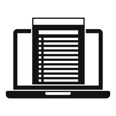 Poster - laptop audit icon. simple illustration of laptop audit vector icon for web design isolated on white 