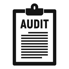 Poster - audit clipboard icon. simple illustration of audit clipboard vector icon for web design isolated on 