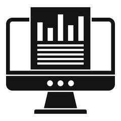 Poster - audit monitor icon. simple illustration of audit monitor vector icon for web design isolated on whit