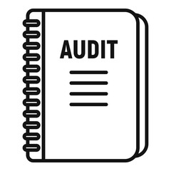 Poster - audit notebook icon. outline audit notebook vector icon for web design isolated on white background