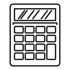 Poster - audit calculator icon. outline audit calculator vector icon for web design isolated on white backgro