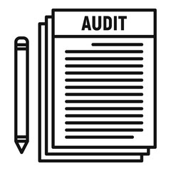 Poster - audit papers icon. outline audit papers vector icon for web design isolated on white background