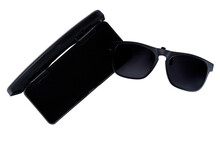 Black Glasses With Black Case 