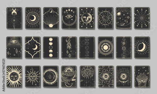 Fotomural Set of decorative tarot cards