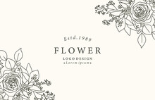 Collection Of Flower Background Set With Rose.Editable Vector Illustration For Website, Invitation,postcard And Sticker
