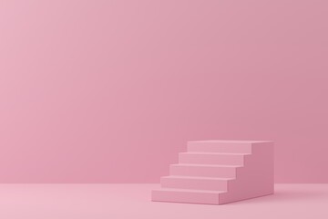 Poster - abstract background, mock up scene with podium geometry shape for product display. 3d rendering