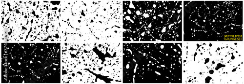 Fotomural Grunge stains backgrounds set