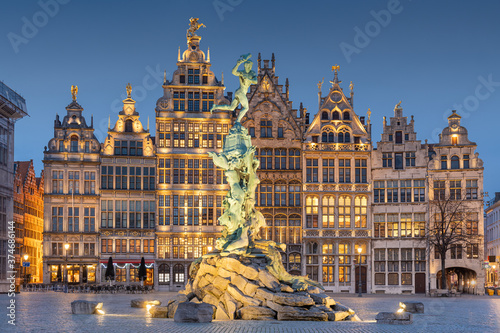 Antwerp, Belgium Cityscape Tableau sur Toile