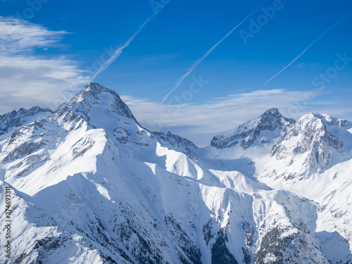 Fototapeta Alpy  widok-na-szczyty-gorskie-ecrin-w-alpach