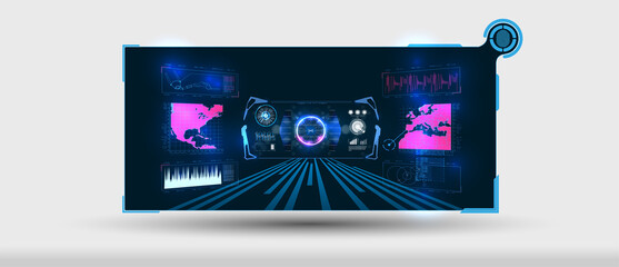 Poster - Callouts titles. Callout bar labels, information call box bars and modern digital info. Tech digital info boxes hud templates. Futuristic set advertising communication. Vector illustration