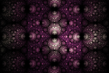Fototapete - 3D visualization and isolated abstract fractal on a black background. The abstract computer is generated by a fractal design. Great for paper cell phone wall phone