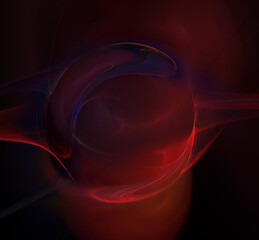 Fototapete - 3D visualization and isolated abstract fractal on a black background. The abstract computer is generated by a fractal design. Great for paper cell phone wall phone