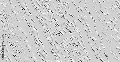 Photographie White wallpaper pattern texture with stucco ridges in close up