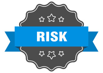 risk label. risk isolated seal. sticker. sign