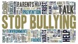 © Colored Lights - Stop bullying vector illustration word cloud isolated on a white background.