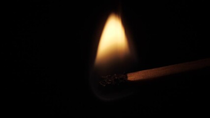 Wall Mural - lighting a match macro shot slow motion