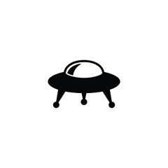 Wall Mural - UFO craft icon vector isolated on white