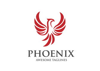 Wall Mural - best phoenix bird logo design,luxury phoenix logo concept,  phoenix vector logo